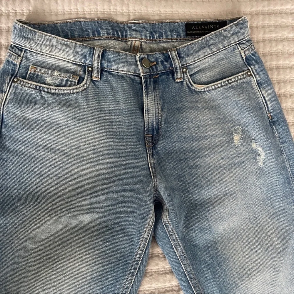 AllSaints Slit Boyfriend Jeans